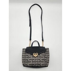 NWT Juicy Couture Modern‎ Chic Flap Crossbody - Black Gray